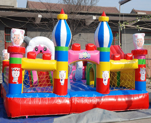 充氣玩具-項(xiàng)城氣模玩具廠供應(yīng)喜洋洋樂(lè)園 充氣蹦床 氣模玩具充氣大滑梯-充氣玩具盡.